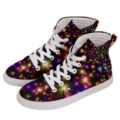 Star Colorful Christmas Xmas Abstract Men s Hi-top Skate Sneakers