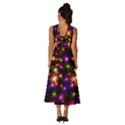 Star Colorful Christmas Xmas Abstract Sleeveless Cross Front Cocktail Midi Chiffon Dress View4