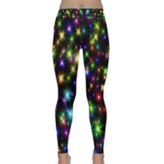 Star Colorful Christmas Abstract Classic Yoga Leggings by Cemarart