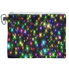 Star Colorful Christmas Abstract Canvas Cosmetic Bag (xxl)