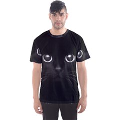 Black Cat Face Men s Sport Mesh T-shirt