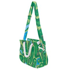 Golf Course Par Golf Course Green Rope Handles Shoulder Strap Bag by Cemarart