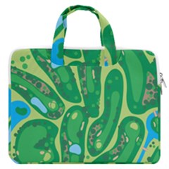 Golf Course Par Golf Course Green Macbook Pro 16  Double Pocket Laptop Bag  by Cemarart