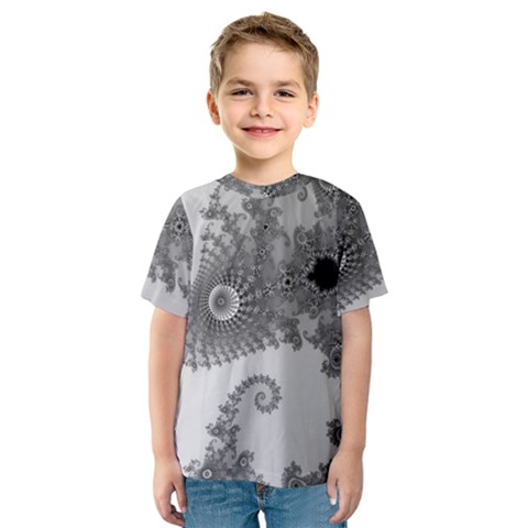 Males Mandelbrot Abstract Almond Bread Kids  Sport Mesh T-shirt by Cemarart