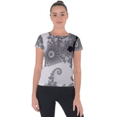 Males Mandelbrot Abstract Almond Bread Short Sleeve Sports Top 