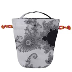 Males Mandelbrot Abstract Almond Bread Drawstring Bucket Bag