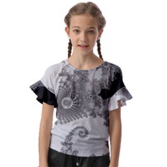 Males Mandelbrot Abstract Almond Bread Kids  Cut Out Flutter Sleeves by Cemarart