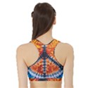 Tie Dye Peace Sign Sports Bra with Border View2