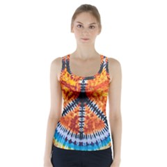 Tie Dye Peace Sign Racer Back Sports Top