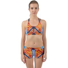 Tie Dye Peace Sign Back Web Gym Set