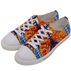 Tie Dye Peace Sign Women s Low Top Canvas Sneakers