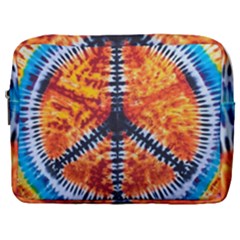 Tie Dye Peace Sign Make Up Pouch (Large)