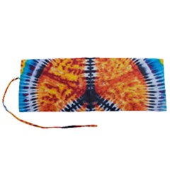 Tie Dye Peace Sign Roll Up Canvas Pencil Holder (S)