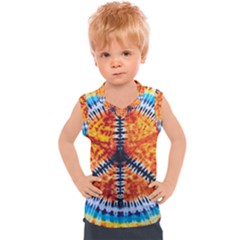 Tie Dye Peace Sign Kids  Sport Tank Top