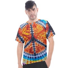 Tie Dye Peace Sign Men s Sport Top