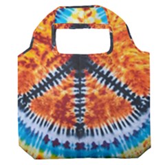 Tie Dye Peace Sign Premium Foldable Grocery Recycle Bag