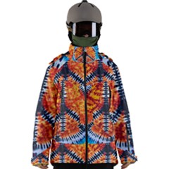 Tie Dye Peace Sign Men s Zip Ski and Snowboard Waterproof Breathable Jacket