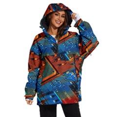 Gray Circuit Board Electronics Electronic Components Microprocessor Women s Ski And Snowboard Jacket by Cemarart