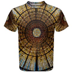 Barcelona Stained Glass Window Men s Cotton T-Shirt