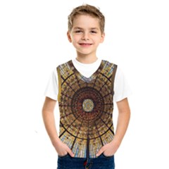 Barcelona Stained Glass Window Kids  Basketball Tank Top