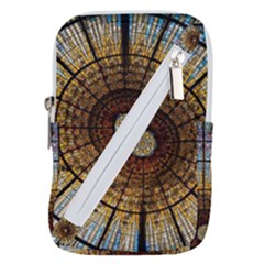 Barcelona Stained Glass Window Belt Pouch Bag (small) by Cemarart