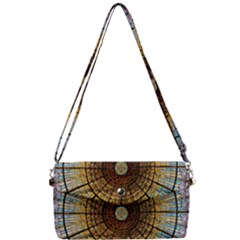 Barcelona Stained Glass Window Removable Strap Clutch Bag by Cemarart