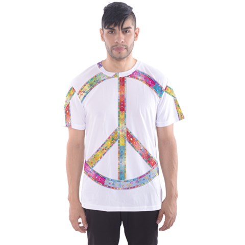 Flourish Decorative Peace Sign Men s Sport Mesh T-shirt by Cemarart