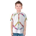 Flourish Decorative Peace Sign Kids  Cotton T-Shirt View1