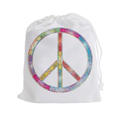 Flourish Decorative Peace Sign Drawstring Pouch (2xl)