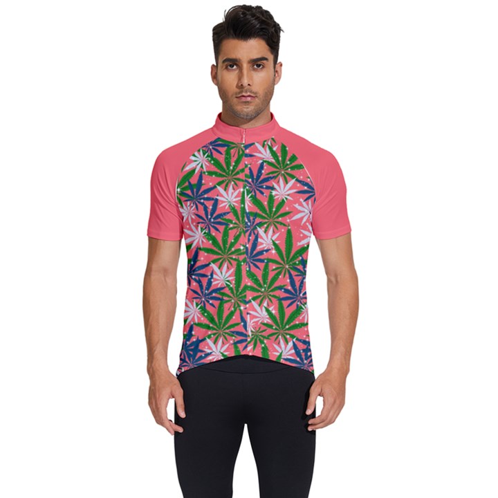 Cannabis Men s Short Sleeve Cycling Jersey