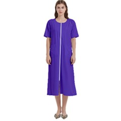 Ultra Violet Purple Women s Cotton Short Sleeve Nightgown by bruzer