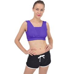 Ultra Violet Purple V-back Sports Bra by bruzer