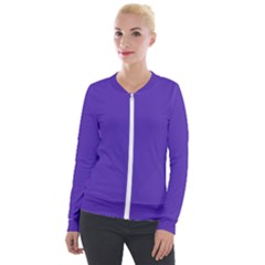 Ultra Violet Purple Velvet Zip Up Jacket by bruzer