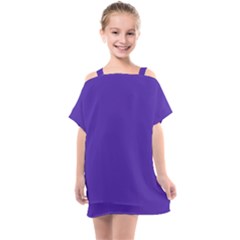 Ultra Violet Purple Kids  One Piece Chiffon Dress by bruzer