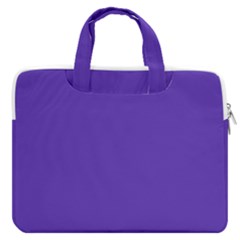 Ultra Violet Purple Macbook Pro 13  Double Pocket Laptop Bag by bruzer