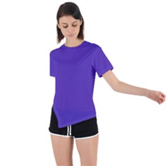 Ultra Violet Purple Asymmetrical Short Sleeve Sports T-shirt by bruzer