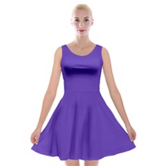 Ultra Violet Purple Velvet Skater Dress by Patternsandcolors