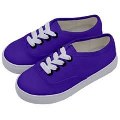 Ultra Violet Purple Kids  Classic Low Top Sneakers by Patternsandcolors