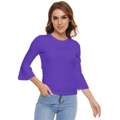Ultra Violet Purple Bell Sleeve Top by Patternsandcolors