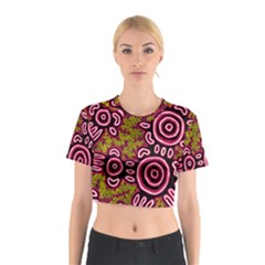 Authentic Aboriginal Art - You Belong Cotton Crop Top