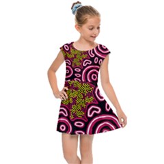 Authentic Aboriginal Art - You Belong Kids  Cap Sleeve Dress