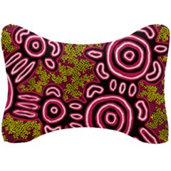 Authentic Aboriginal Art - You Belong Seat Head Rest Cushion