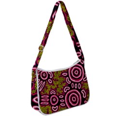 Authentic Aboriginal Art - You Belong Zip Up Shoulder Bag by hogartharts