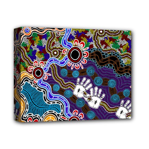 Authentic Aboriginal Art - Discovering Your Dreams Deluxe Canvas 14  x 11  (Stretched)