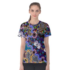 Authentic Aboriginal Art - Discovering Your Dreams Women s Cotton T-Shirt