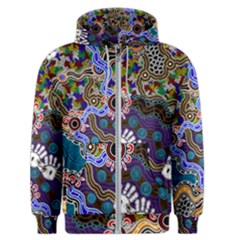 Authentic Aboriginal Art - Discovering Your Dreams Men s Zipper Hoodie