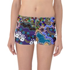 Authentic Aboriginal Art - Discovering Your Dreams Boyleg Bikini Bottoms