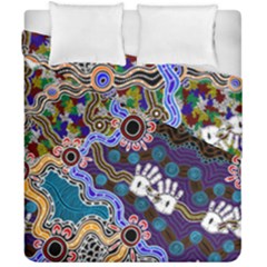 Authentic Aboriginal Art - Discovering Your Dreams Duvet Cover Double Side (California King Size)