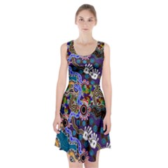 Authentic Aboriginal Art - Discovering Your Dreams Racerback Midi Dress