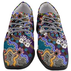 Authentic Aboriginal Art - Discovering Your Dreams Women Heeled Oxford Shoes